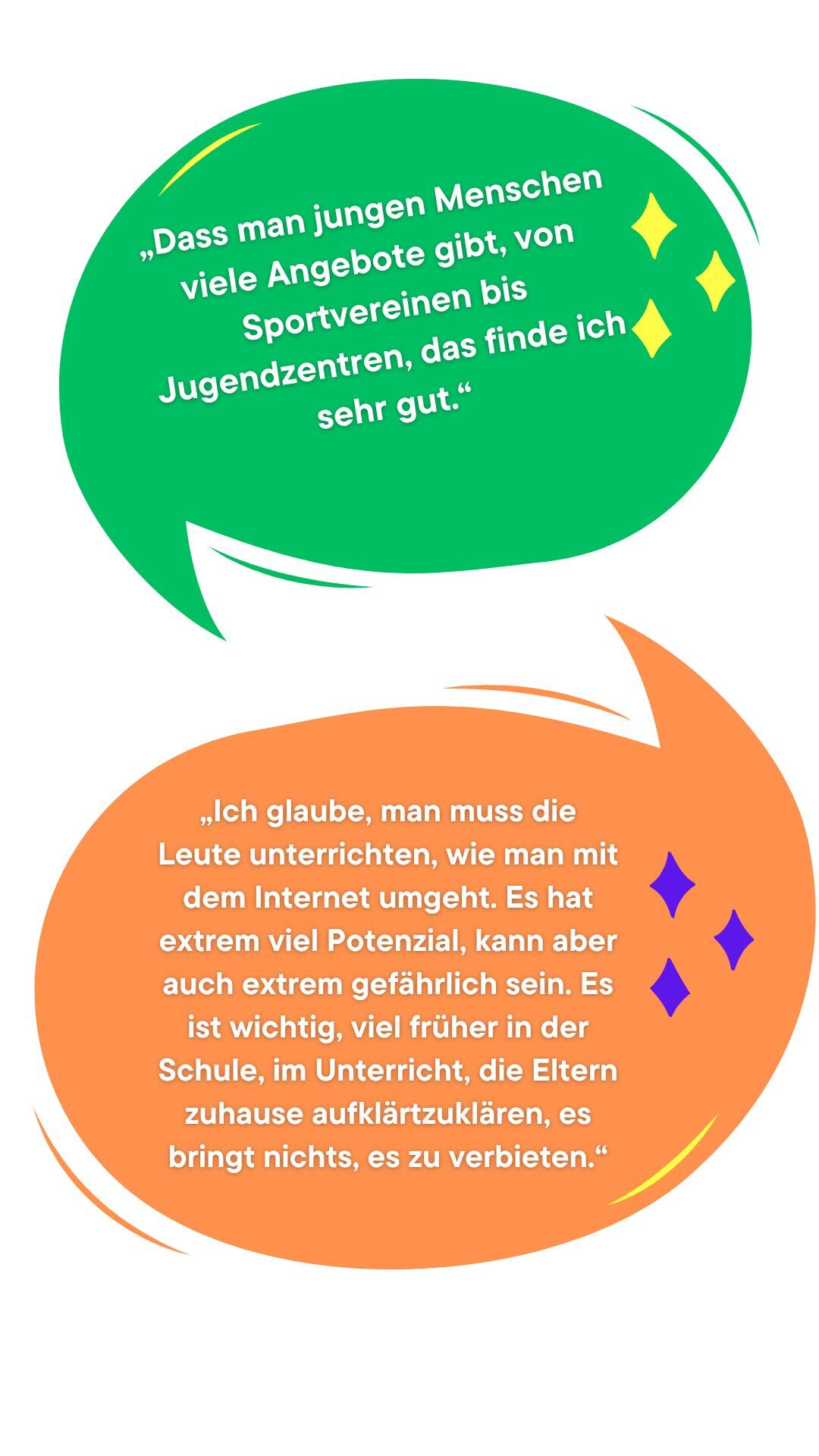 Aussagen junger Menschen